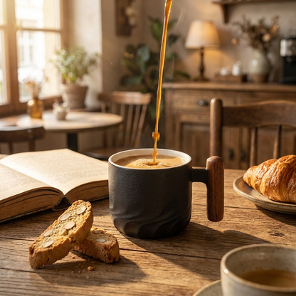 Espresso cups in use