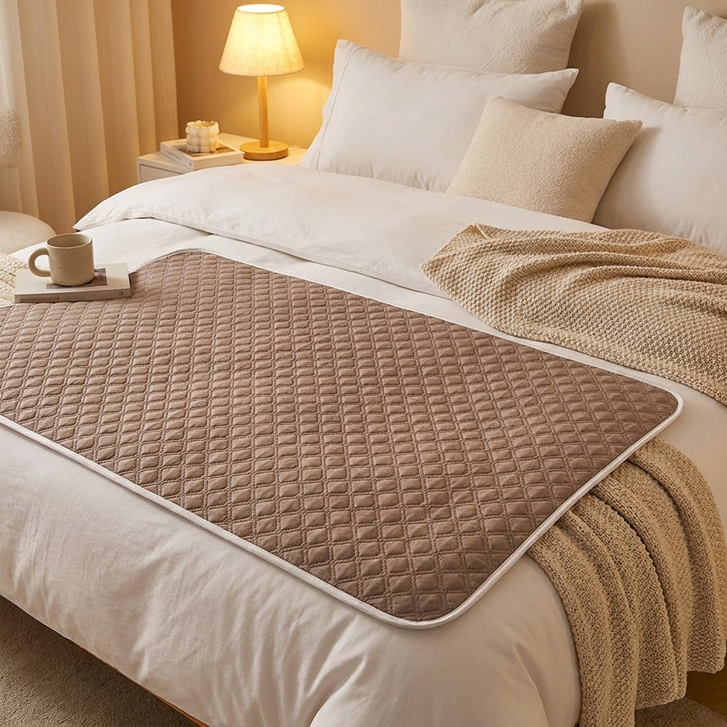 Washable Incontinence Bed Protector on bed
