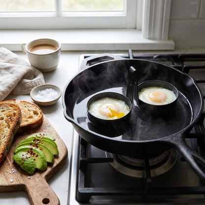 Egg Poacher With Nonstick Mold in use lifestyle