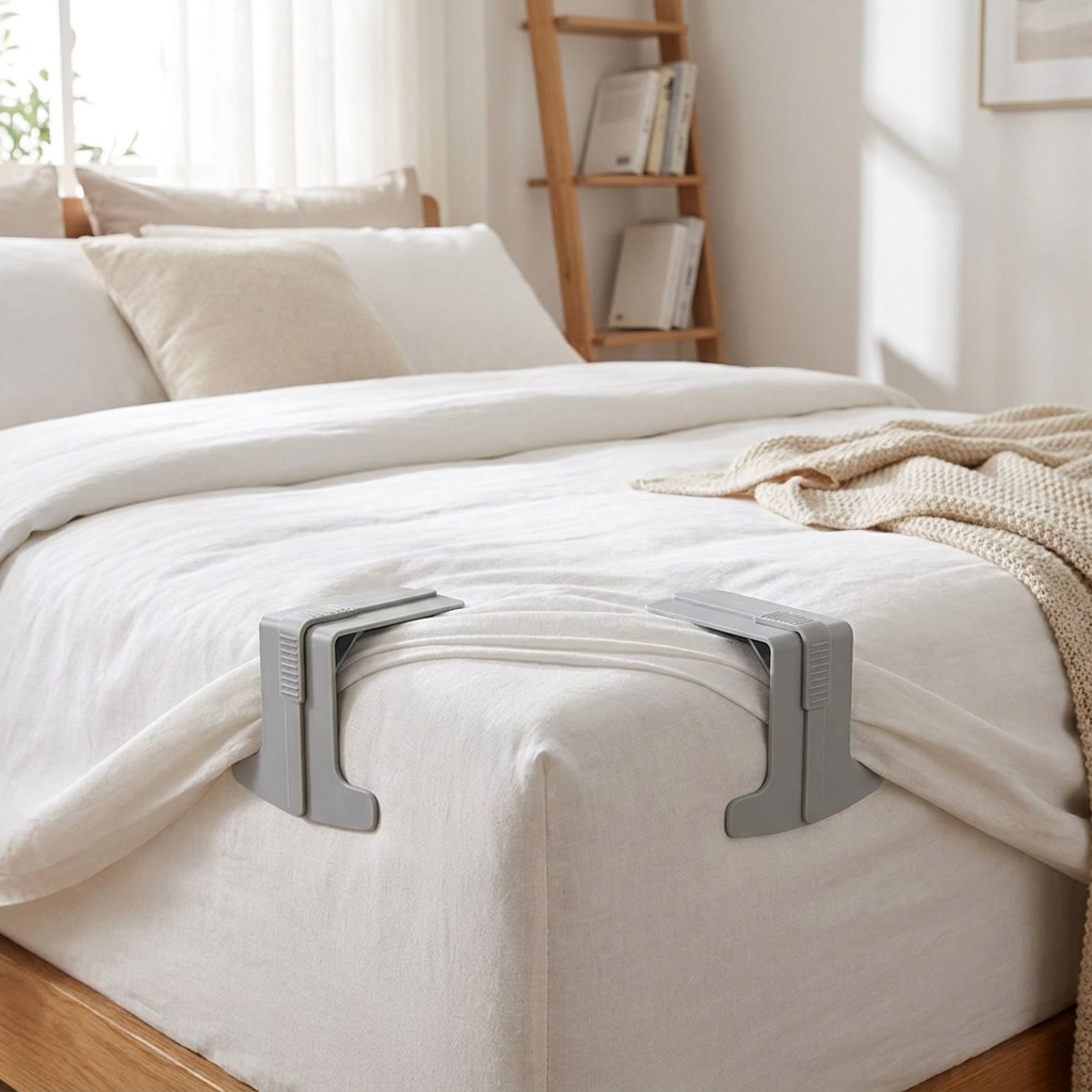 Adjustable Bed Clips holding sheets
