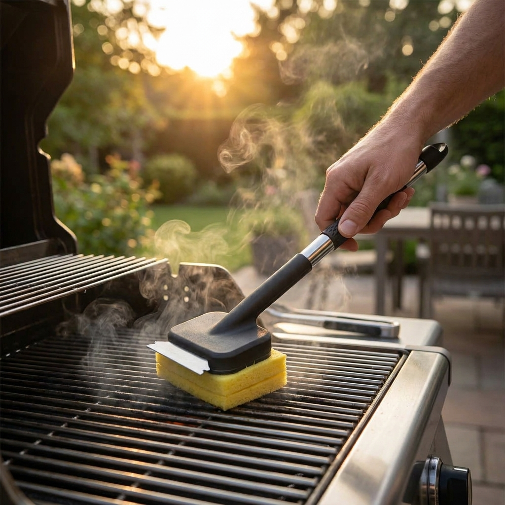 Steam grill brush lifestyle