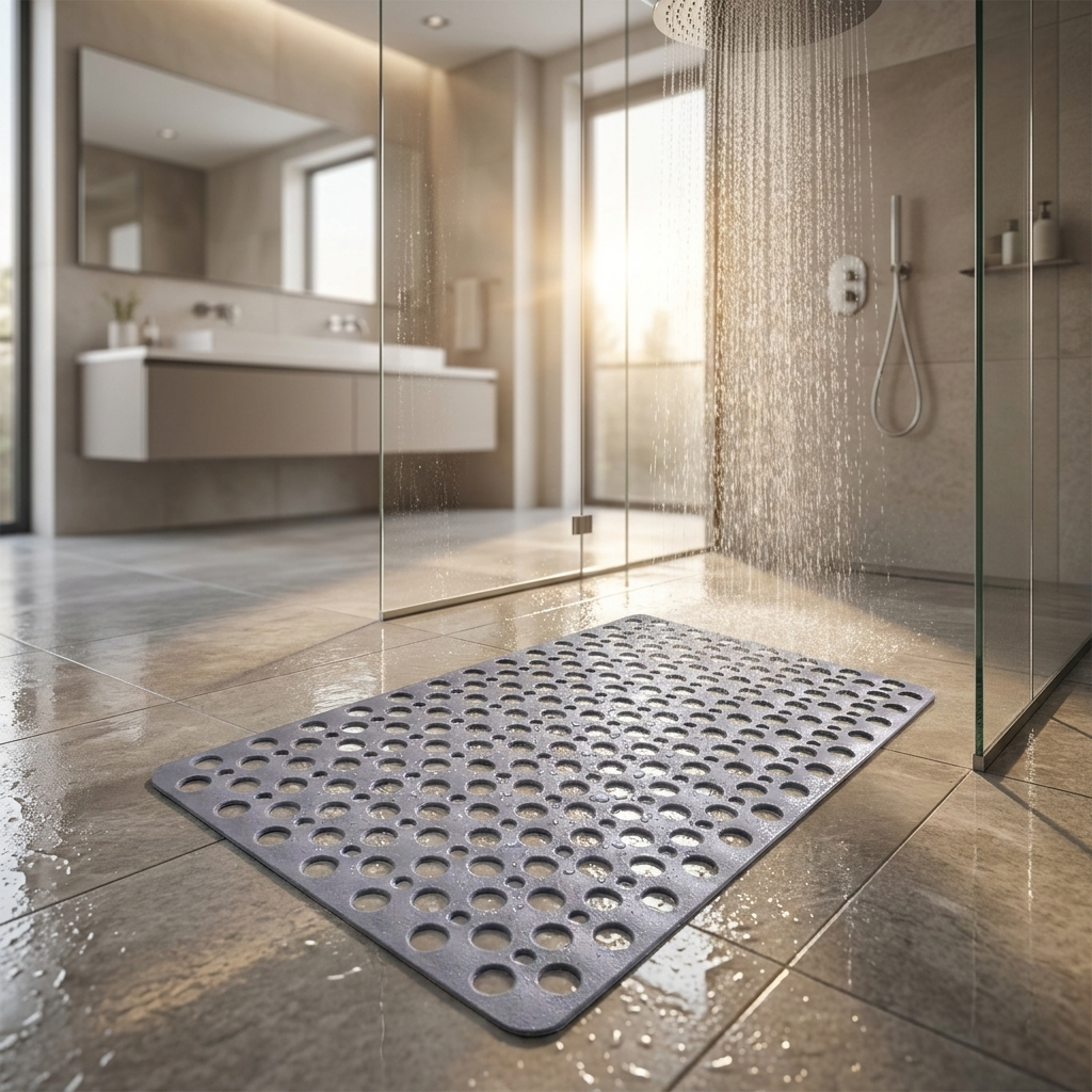 Secure shower mat lifestyle