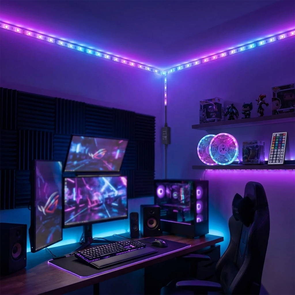 32ft LED Strip Light RGB in use lifestyle