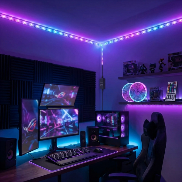 32ft LED Strip Light RGB in use lifestyle