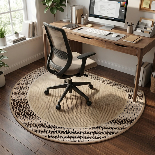 Office Chair Floor Protection Mat in home office