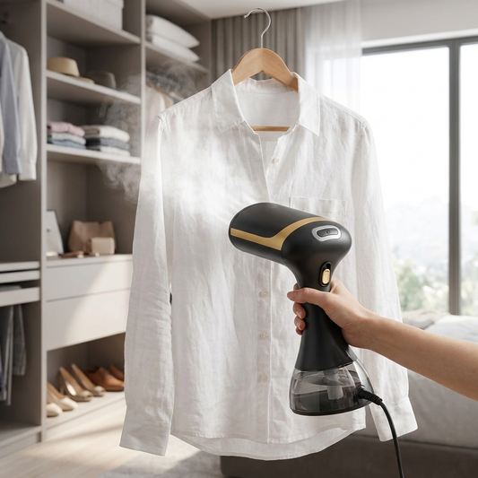 Portable Garment Steamer smoothing shirt