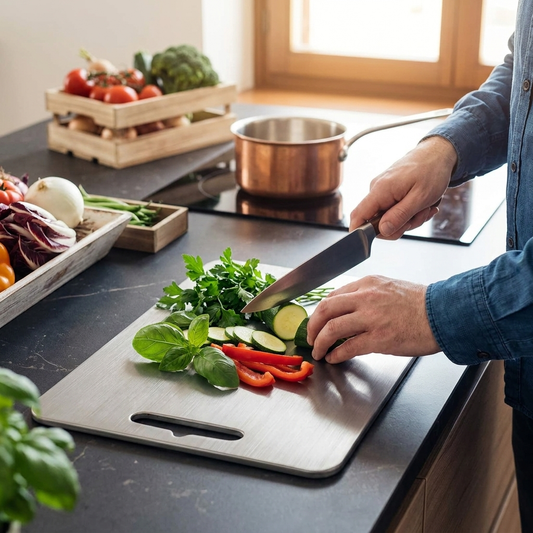 Titanium cutting board lifestyle