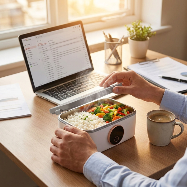 Wireless Heated Lunch Box in use lifestyle