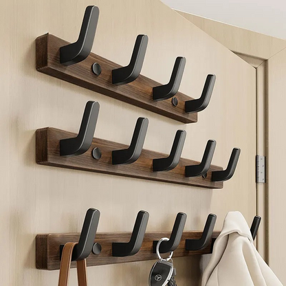 Minimalist Wood & Metal Coat Hooks