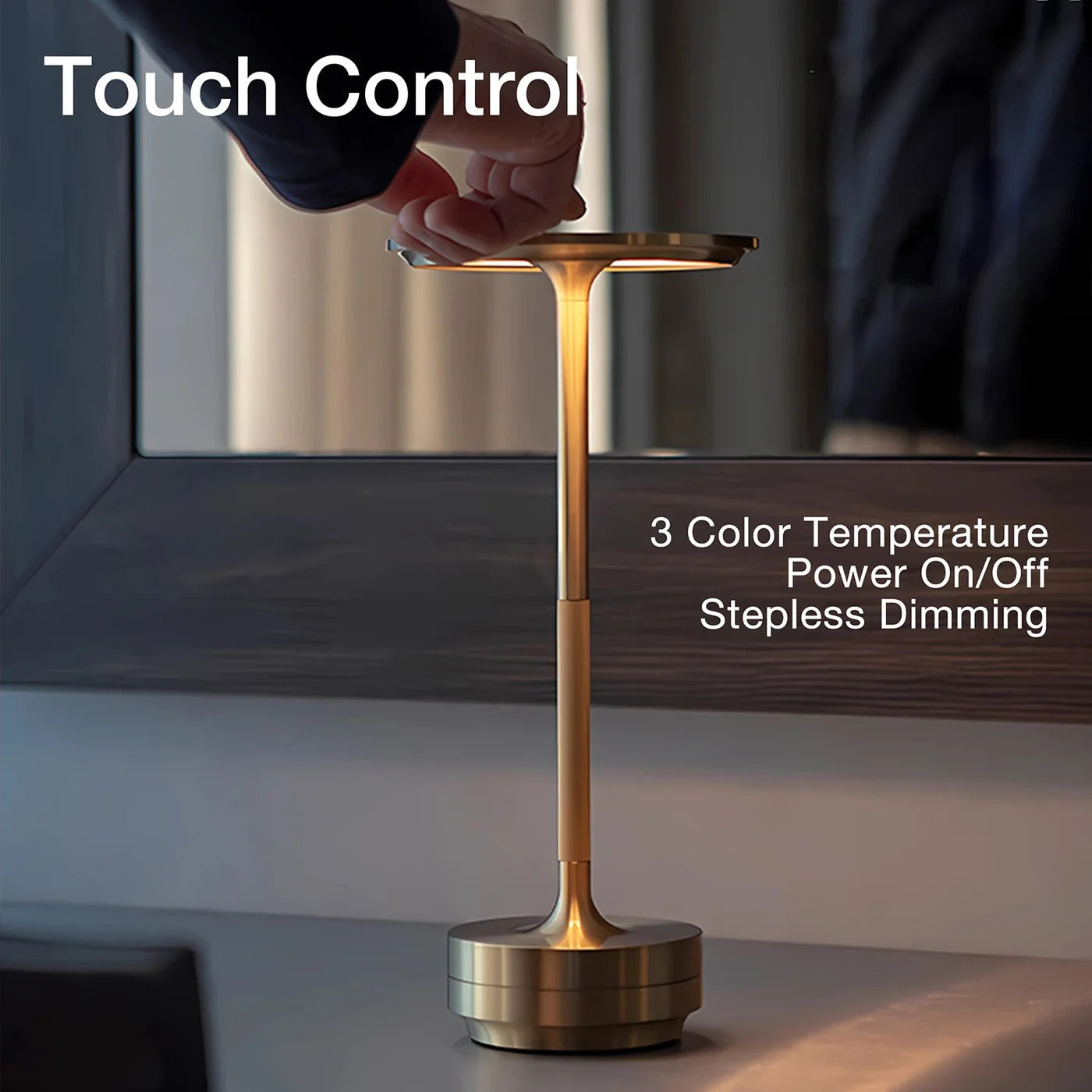 Cordless Nordic Touch Table Lamp