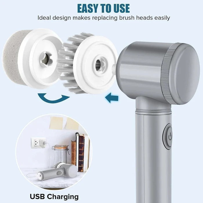 Turbo Rotating Power Spin Scrubber