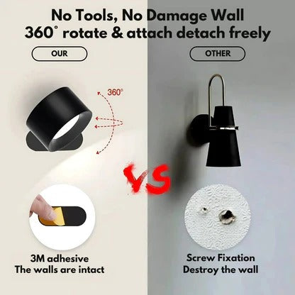 Rechargeable 360° Rotating Wall Light