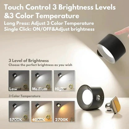Rechargeable 360° Rotating Wall Light