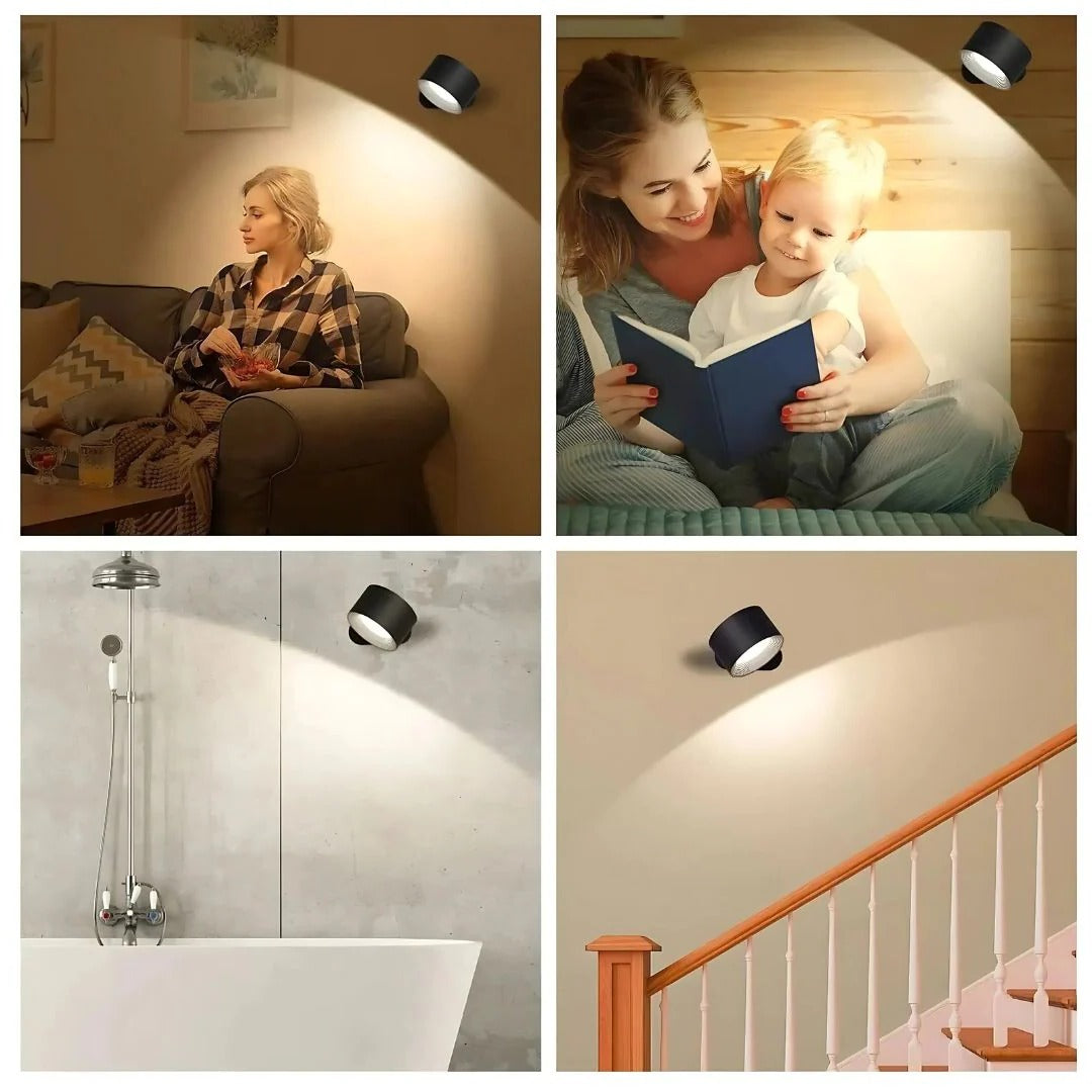 Rechargeable 360° Rotating Wall Light