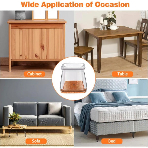 Square Chair Leg Floor Protector Set