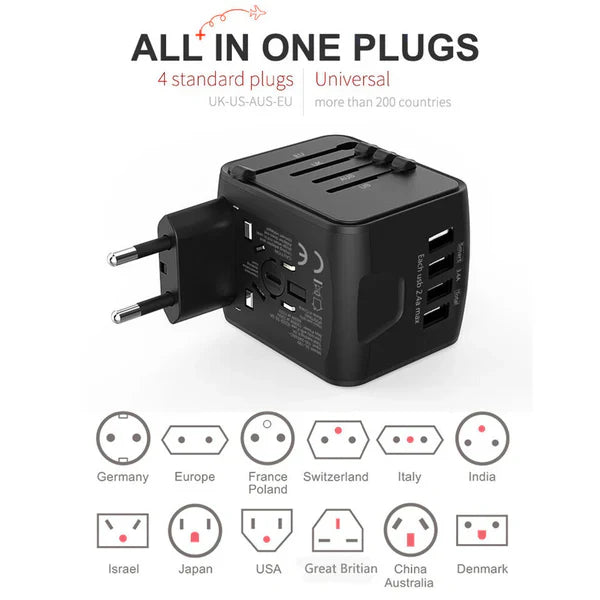 Multi-Port Universal Travel Adapter for Trips