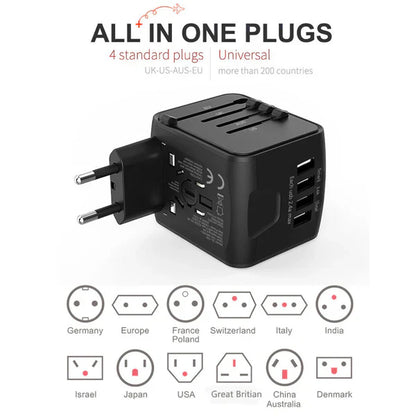 Multi-Port Universal Travel Adapter for Trips