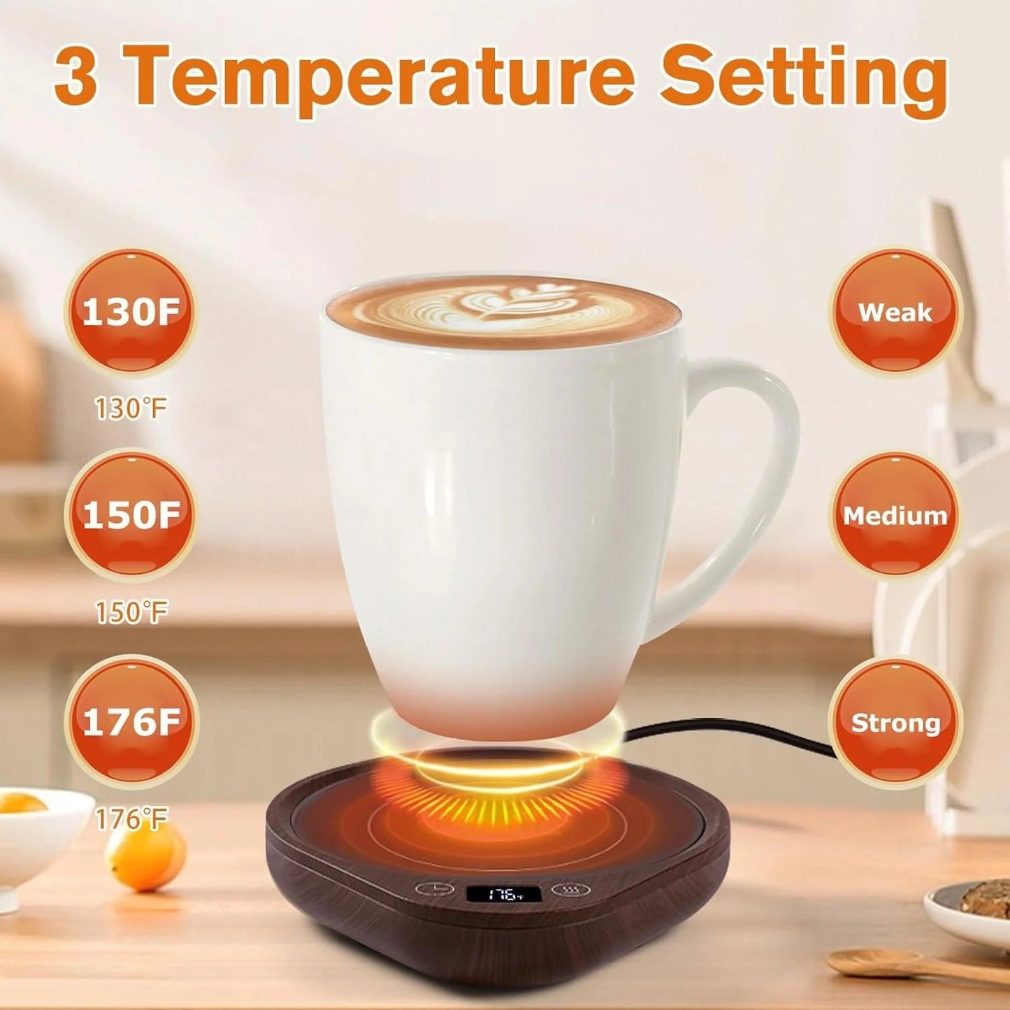 Electric Coffee Mug Warmer Set