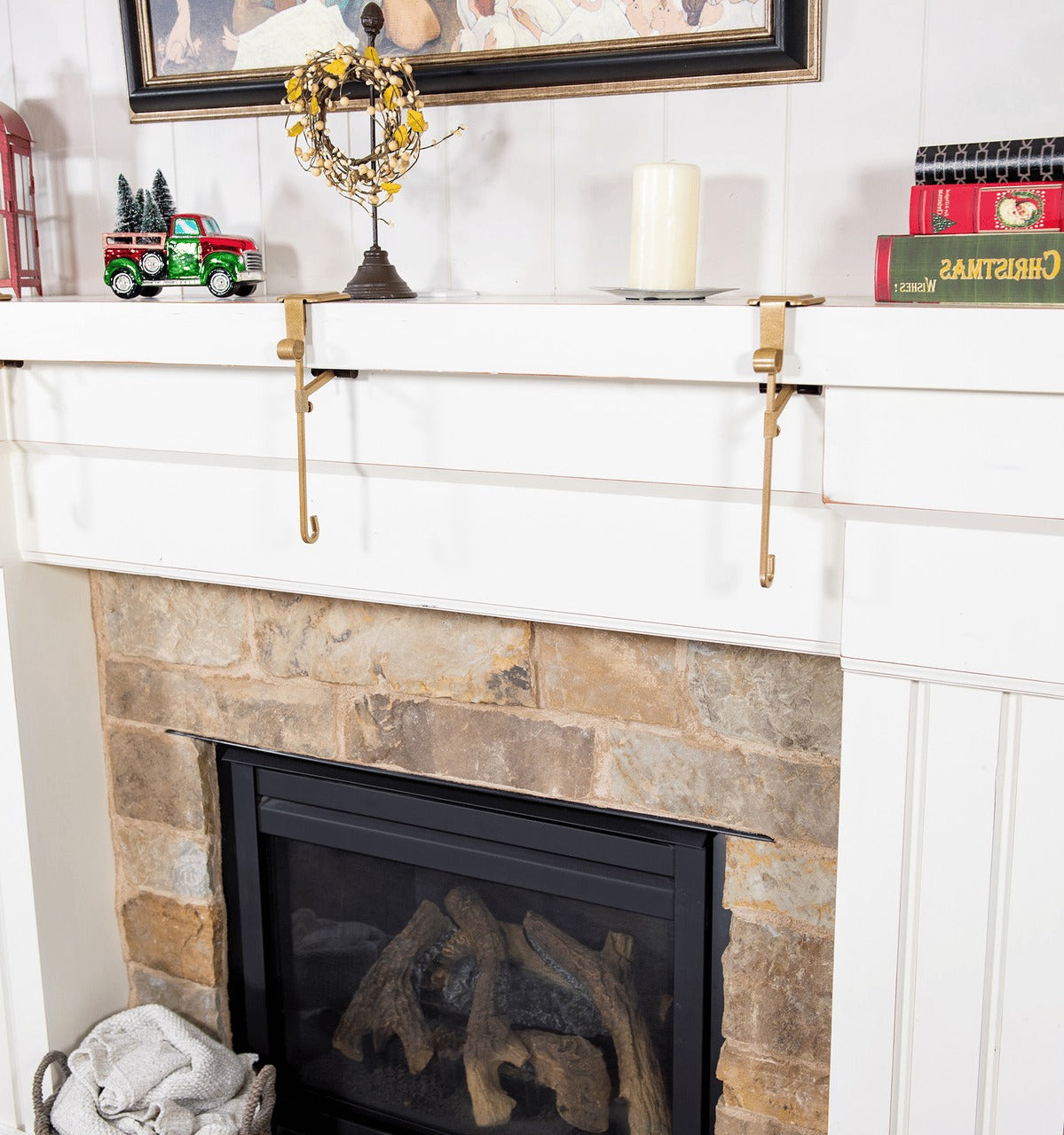 Garland Christmas Stocking Mantel Holders
