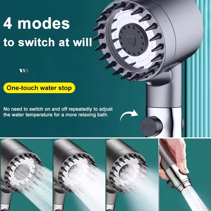 Rain-Pressure Filter Shower Head