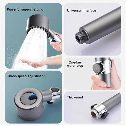 Rain-Pressure Filter Shower Head
