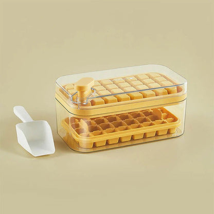 One-Click Ice Cube Tray with Storage Bin