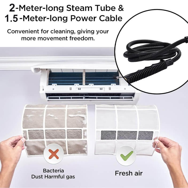Deep-Clean Handheld Steam Cleaner Kit