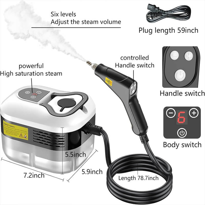 Deep-Clean Handheld Steam Cleaner Kit
