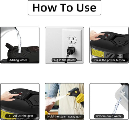 Deep-Clean Handheld Steam Cleaner Kit