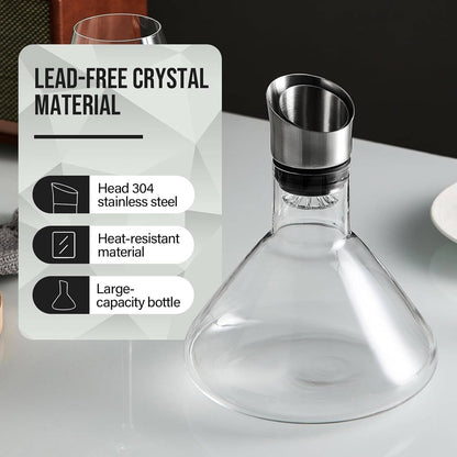 Crystal Wine Decanter Aerator Carafe