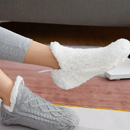 Non-Slip Thermal Fleece Grip Socks for Women