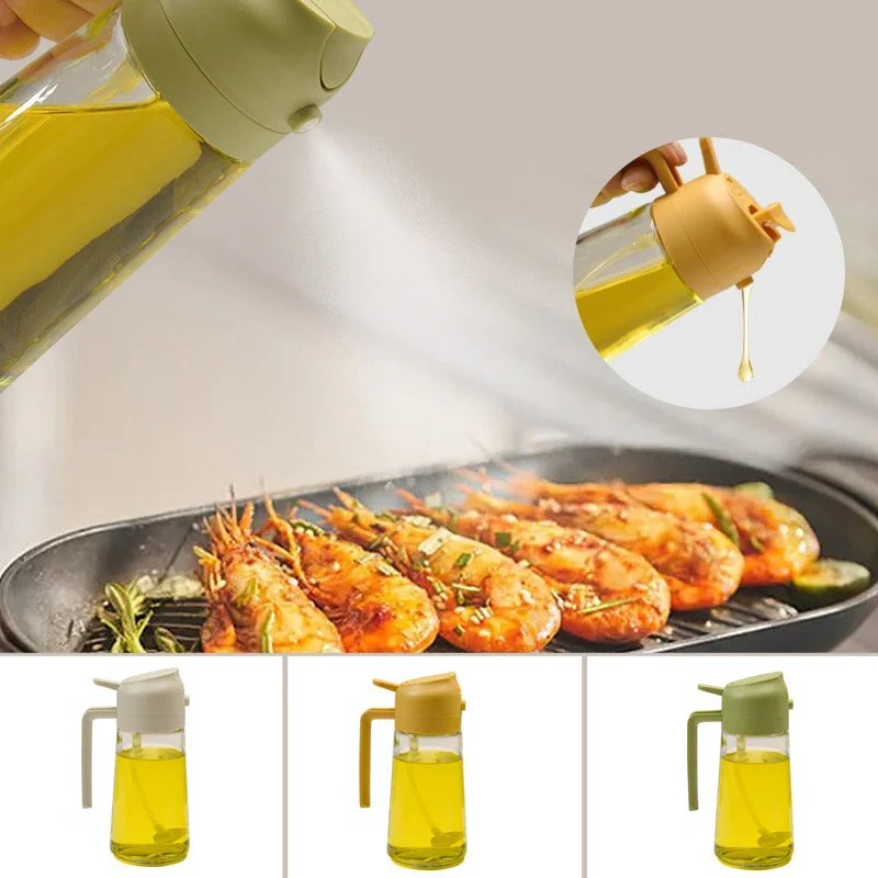 2-in-1 Glass Oil Sprayer and Dispenser Bottle