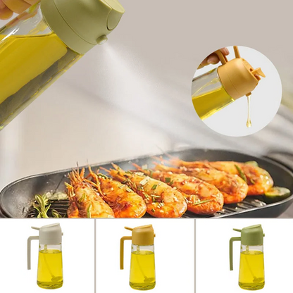 2-in-1 Glass Oil Sprayer and Dispenser Bottle