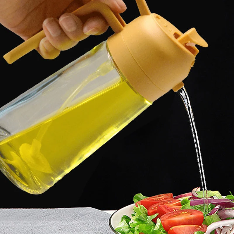 2-in-1 Glass Oil Sprayer and Dispenser Bottle