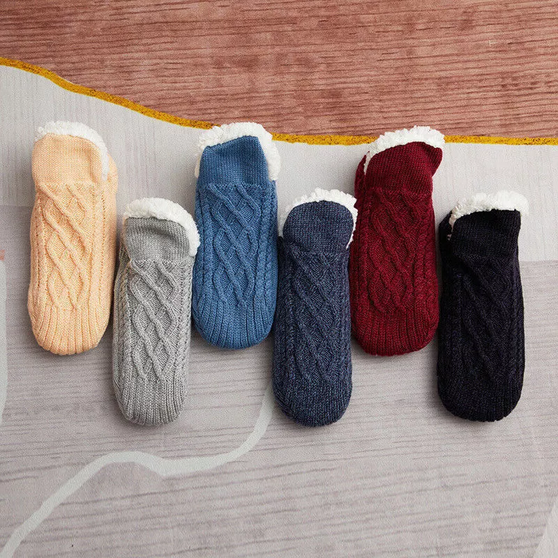 Non-Slip Thermal Fleece Grip Socks for Women