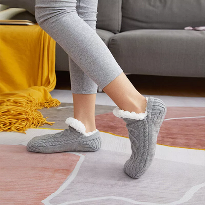 Non-Slip Thermal Fleece Grip Socks for Women