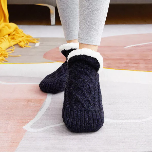 Non-Slip Thermal Fleece Grip Socks for Women
