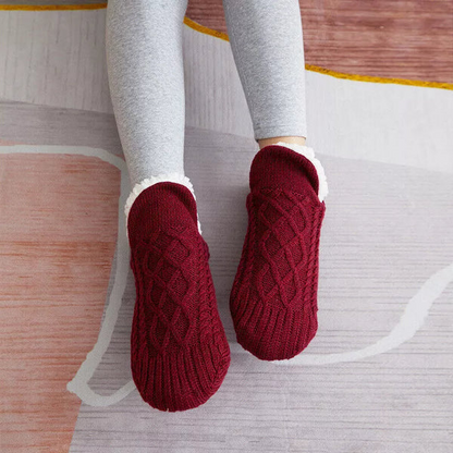 Non-Slip Thermal Fleece Grip Socks for Women
