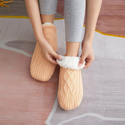 Non-Slip Thermal Fleece Grip Socks for Women