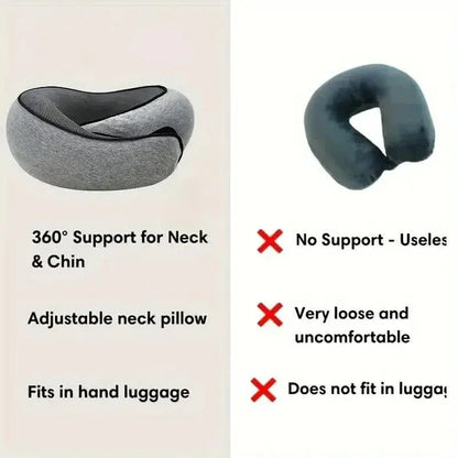 Adjustable Memory Foam Travel Neck Pillow